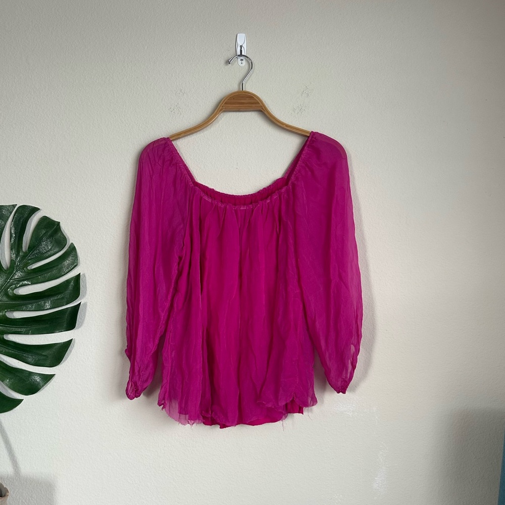 Sofia Silk Puff Sleeve Blouse